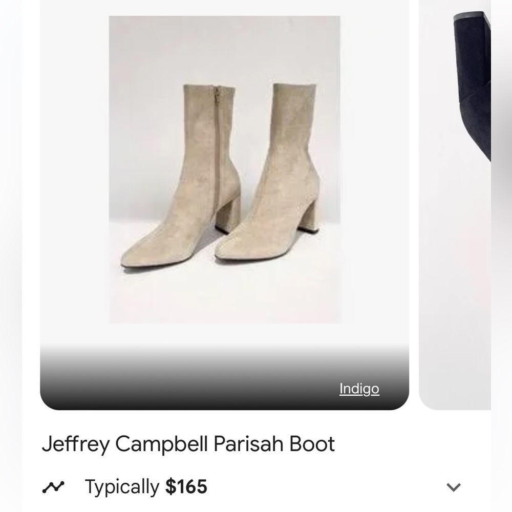 Jeffrey Campbell Ivory Suede Ankle Boots